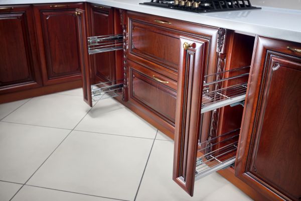 Cherry Cabinet Refacing in Aledo